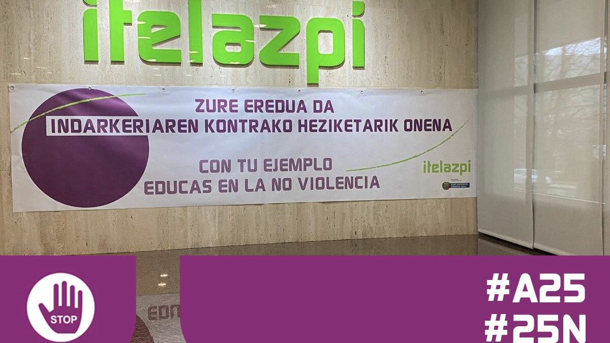 Itelazpik azaroaren 25arekin bat eginez - Itelazpi apoya en la difusión del 25N