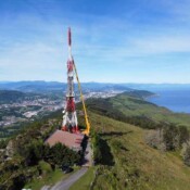 Centro emisor principal ubicado en el monte Jaizkibel (Hondarribi, Gipuzkoa) que proporciona cobertura de las emisiones de FM y TDT de EiTB MEDIA.